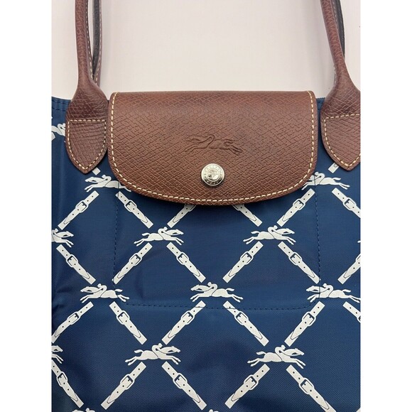 Longchamp Le Pliage Panther Print Nylon Shoulder Bag Color Peacock New no tag - Picture 3 of 6